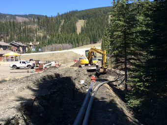 Water and Transfer line install Sun Peaks
