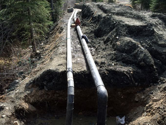 Water and Transfer line install Sun Peaks